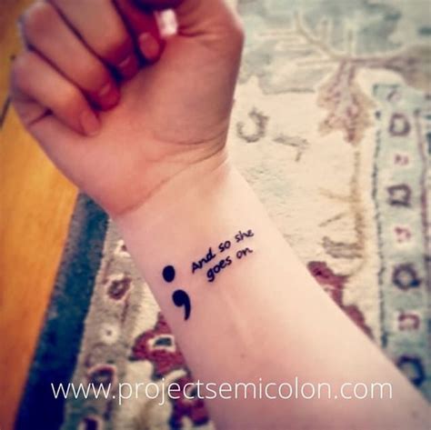 20 Beautiful Semicolon Tattoos That Raise .